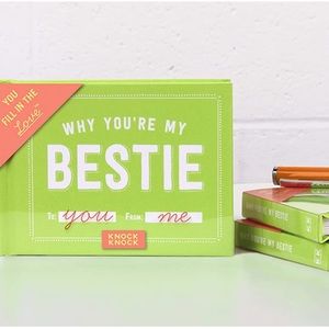 Knock knock why you’re my bestie book ☀️✨